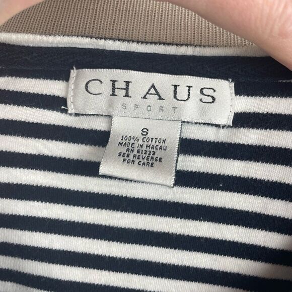 EUC Chaus Women’s Blue and White Short Sleeve Top Size S - Picture 5 of 5